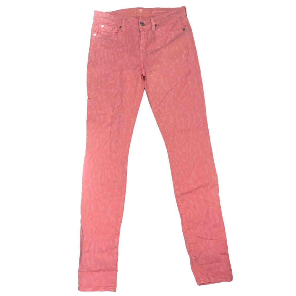 7 For All Mankind Pink Skinny Jeans